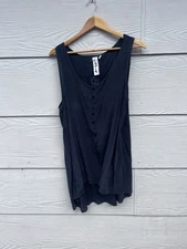 M A Dainty Navy Silk Tank Top Size AU 14 US 10