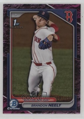 2024 Bowman Draft Chrome Fuchsia Lunar Refractor /199 Brandon Neely 1m2n