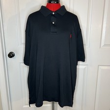 Polo by Ralph Lauren Black Short Sleeve Polo Shirt 2XB Red Pony