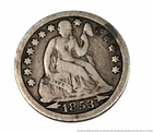 1853 Seated Liberty Silver 10C Dime w Arrows Terrific Condition