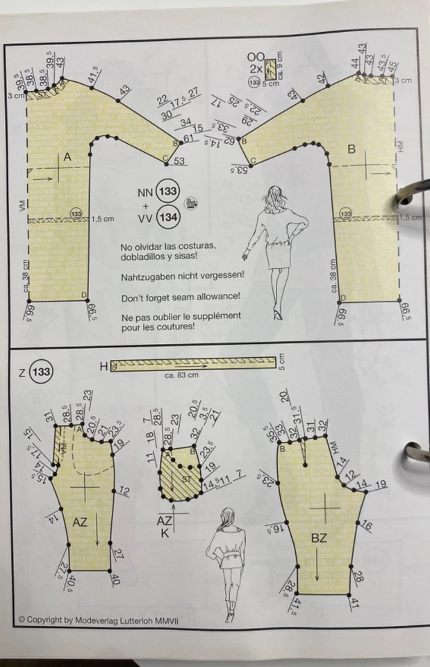 LUTTERLOH System Der Goldene Schnitt 2006 2007 Lehrwerk zum Zuschneiden - Bild 4 von 4