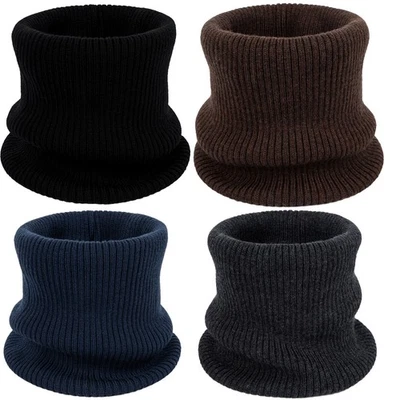 MOLTI Schlauchschal Herren Merinowolle Loopschal Rippstrick Rundschal OEKO-TEX Herbst