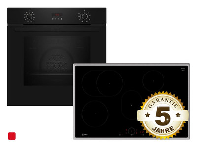Neff BX48PIB0 Set Pyrolyse Backofen B2CCG6AK3 + Induktionskochfeld T58SHF1L0
