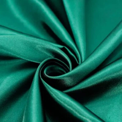 Seidiger Satin Stoff Einfarbig Glänzend Nähmaterial DIY Bastel Dekor 150Cm Breit - Bild 1 von 4