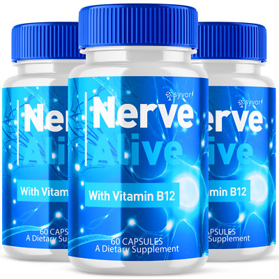 Nerve Alive Advanced Nerve Support Formula Max Strength Vitamin 180 Capsules