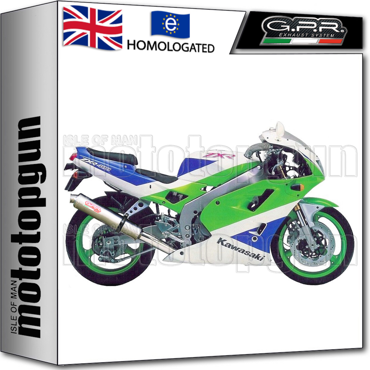 GPR EXHAUST BOLT-ON HOM ROUND STAINLESS STEEL KAWASAKI ZXR