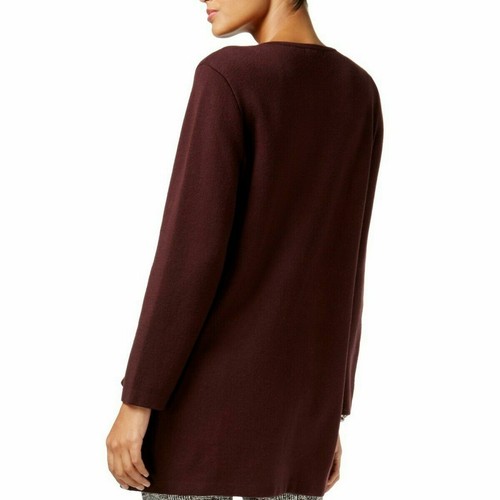 Suéter Chaqueta Top Alfani Mujer Borgoña Un Botón Bolsillo Nuevo con Etiquetas Precio de venta sugerido por el fabricante $99 A5007 - Imagen 2 de 8