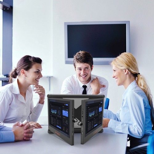 Dual Portable 1080P IPS Triple Monitor Screen Extender HDMI For 13-17.3" Laptops - Picture 11 of 22