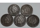 5ive Good little indians (head pennies) great collectibles over 100 years old! C
