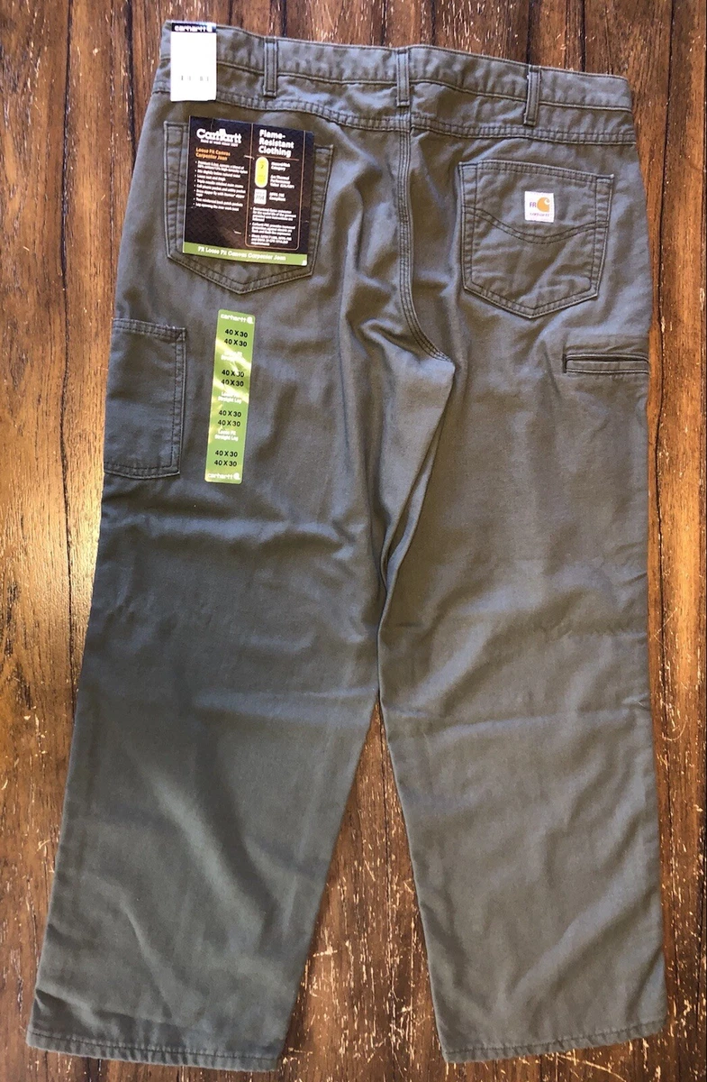 Carhartt FRB159 Flame Resist Canvas Loose Fit Carpenter Jean Size