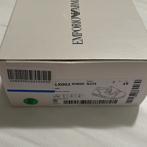 Emporio Armani Cuero Logotipo Zapatos BEBÉ NIÑA TALLA 4 NUEVOS EN CAJA AUTÉNTICOS - Imagen 4 de 10