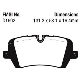 Pastillas de freno EBC Greenstuff serie 6000 para Land Rover Range Rover Sport 14-17 Foto 3 de 4