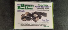 Z SCALE Full Throttle WDW#100  (4 Pairs)  BETTENDORF TRUCKS -w/ Knuckle Couplers
