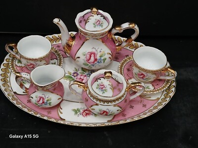 Victoria's Garden 10 Piece Porcelain Mini Tea Set Brand New
