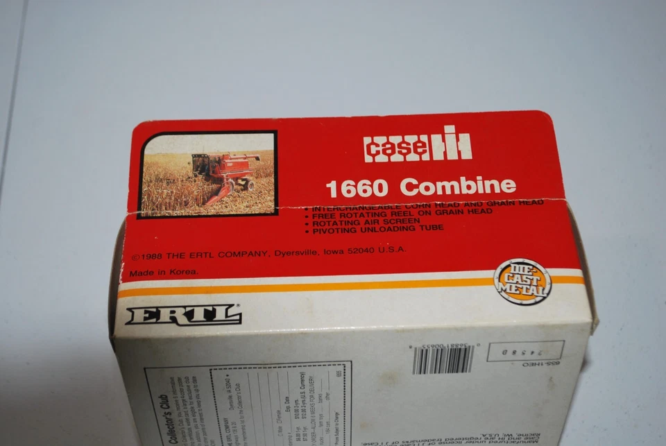Estuche IH vintage 1988 1/64 ERTL 1600 combinado con ambos cabezales nuevo sellado de fábrica Foto 4 de 4