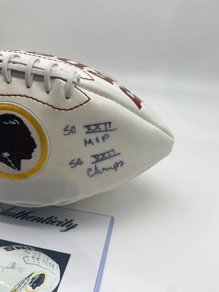 Doug Williams Autographed Washington Redskins Football PSA Superbowl XXII MVP - Image 3 of 4
