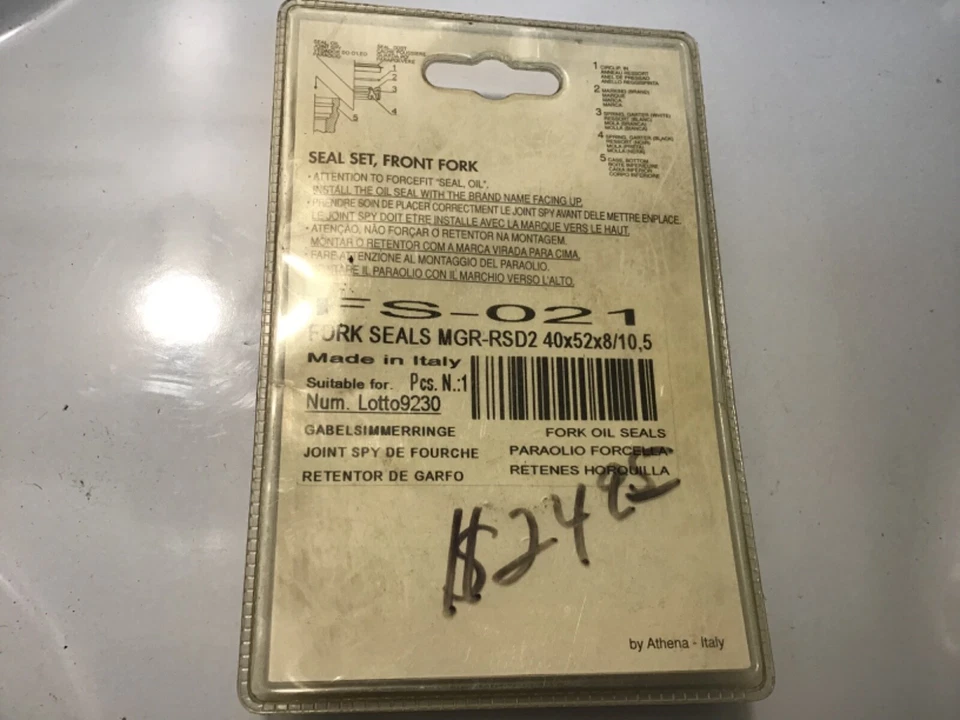 Sellos de horquilla Parts Unlimited XVZ1300D ZX1000A - 40mm x 52mm x8mm PARTE# FS-021 Foto 2 de 2