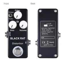 MOSKY BLACK RAT Distortion Guitar Effect Pedal Classic T-turbo Rat Distortion US