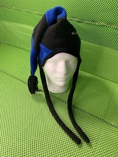 COLUMBIA SPORTSWARE COMPANY Jester Fleece Hat Beanie Black/Blue SIZE:S/M YOUTH