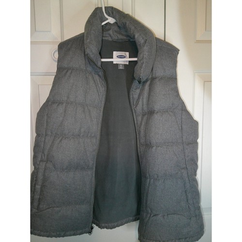 Old Navy Puffer Vest Sleeveless Padded Quilted Gray Casual XL - Picture 1 of 3