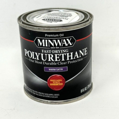 Minwax Fast Drying WARM SATIN Polyurethane Protective Wood Finish 1/2 pt NEW