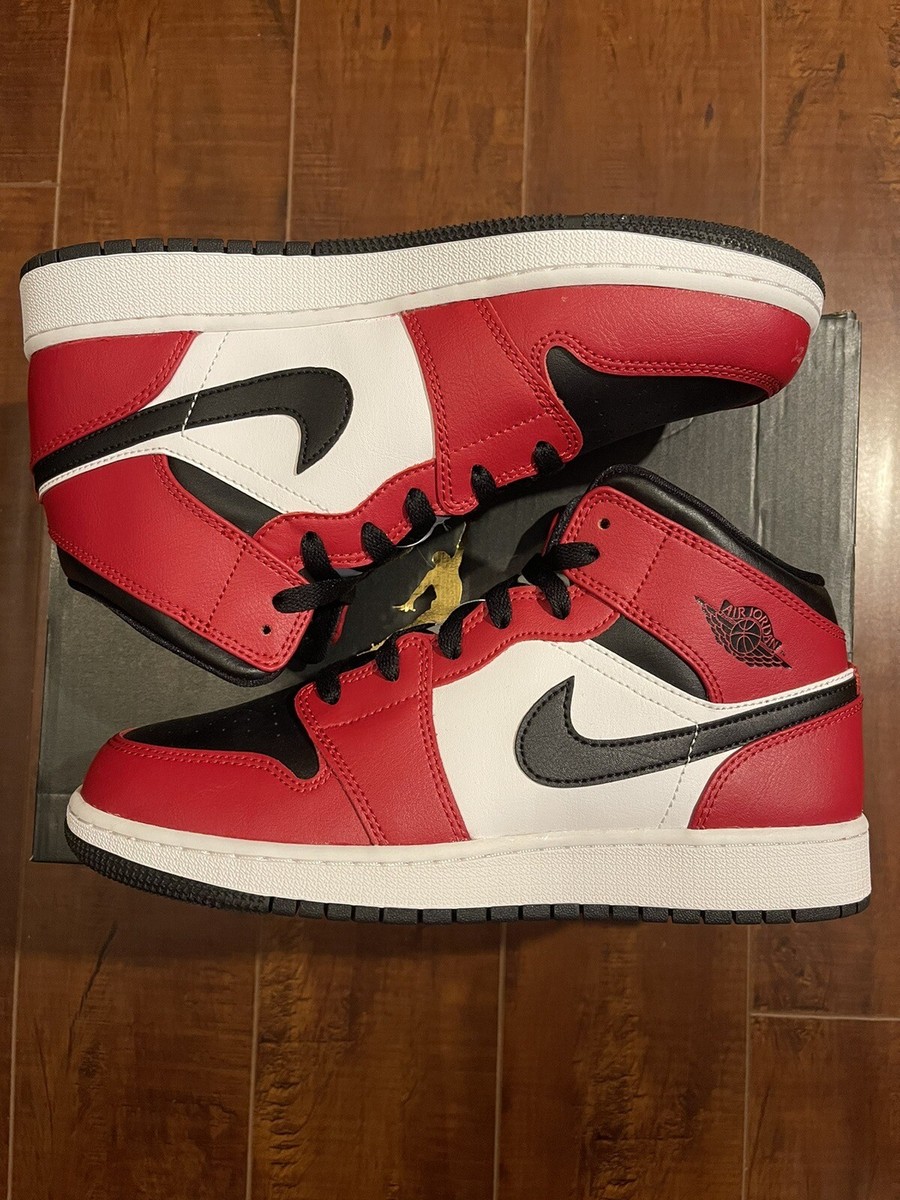 NEW Nike Air Jordan 1 Mid Chicago Black Toe WOMENS/KIDS Box