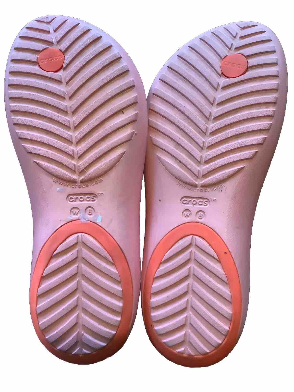 Crocs iconic women’s Serena thong sandals orange with… Gem