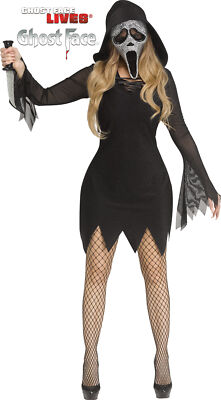 Deluxe Bling Ghost Face Adult Womens Costume Dress Mask NEW Scream