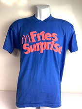 Rare Vintage McDonald  s "Fries Surprise" Tee Shirt Puffy Letter SS Size L