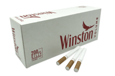WINSTON Red Volume 3,600 King Size Empty Cigarette Filter Tubes (18 boxes x  200)