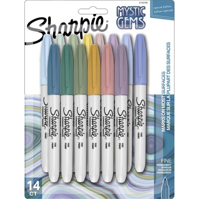 Permanent Markers, Fine Point, Featuring Mystic Gem Color Markers, Assorted, ...