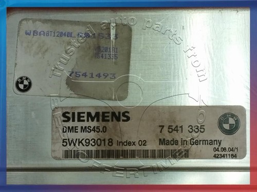 BMW X3 Z4 series E83 E85 M54 ENGINE ECU DME MS45.0 MODULE EWS3+ COMPUTER KEY SET - Picture 4 of 7