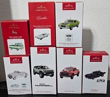 New Hallmark Ornament Dodge A-100 Cadillac 1973 Ford Mach 1 Grease Hummer Ram