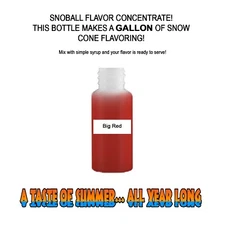 BIG RED SYRUP MIX SNOW CONE/ SHAVED ICE Flavor GALLON CONCENTRATE #1