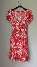 FREE PEOPLE Urban Outfitters Fit & Flare Linen Floral Dress Pockets Vintagey 8