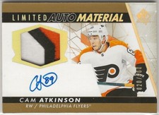 2022 2022-23 SP Authentic Limited Material Autographs #89 Cam Atkinson 020/100