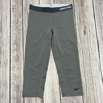 Nike Pro Dri-Fit Base Layer Training Capri/Tights Grey 458659-091 Women s Medium