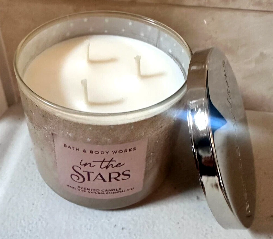 Vela grande Bath & Body Works In The Stars 3 mechas 14,5 oz NUEVA INVIERNO Foto 3 de 4