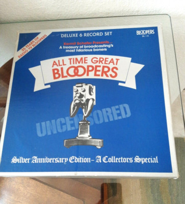 Vintage 6 Record Set of Alltime Great Bloopers  Silver Edition Free Shipping