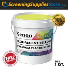 Xenon - Fluorescent Yellow Plastisol Ink for Screen Printing - 1 Quart - 32oz 