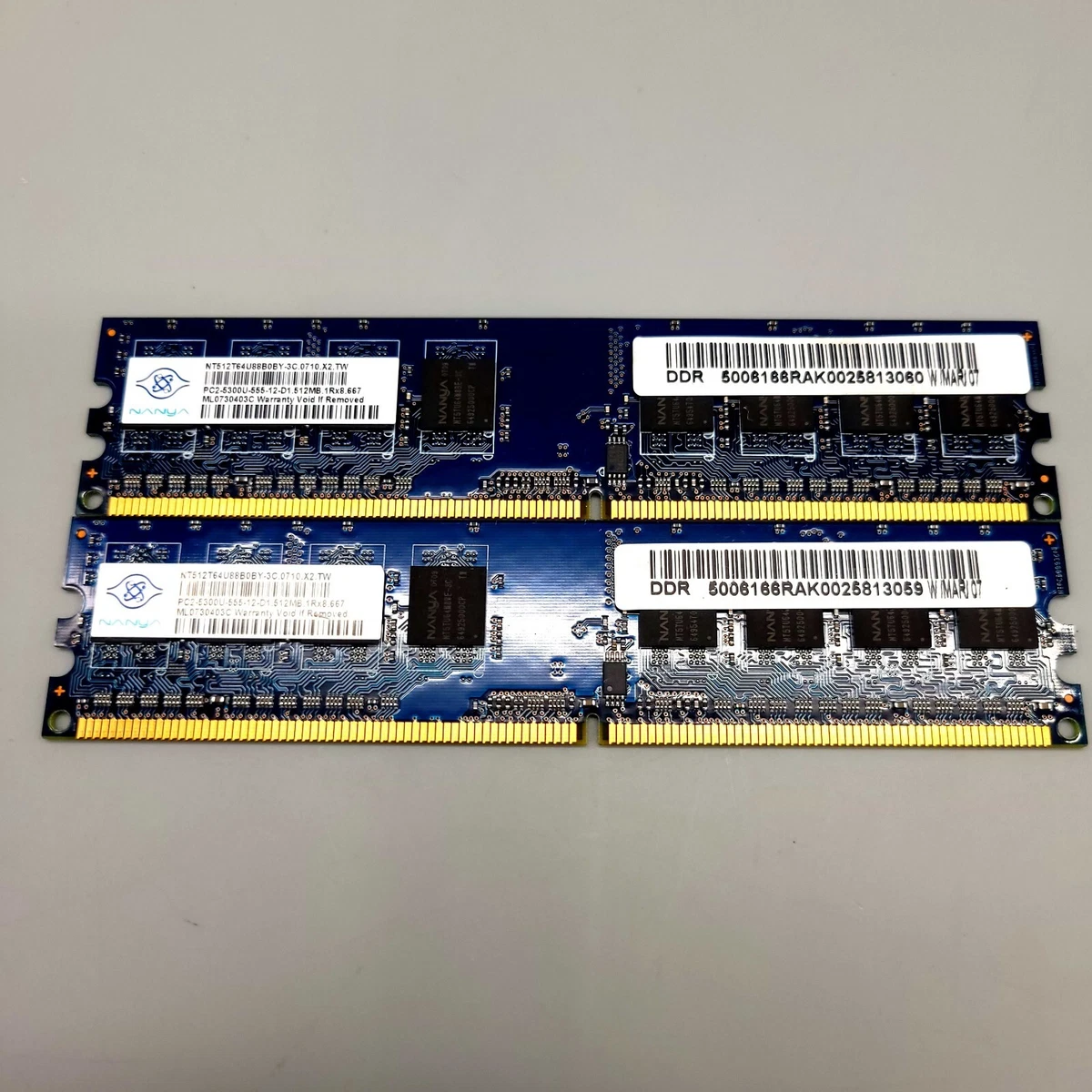 Nanya PC2-5300 DDR2-667 Computer Memory (RAM) 512 MB Capacity per