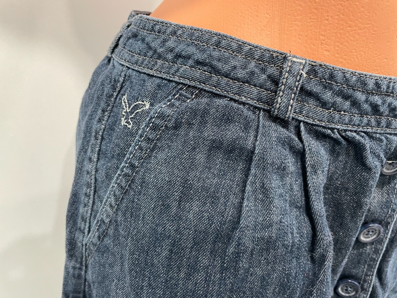 American eagle front button a Line  Mini Skirt Si… - image 2