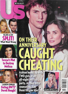 Us Weekly Magazine Demi Moore Ashton Kutcher Michael Jackson Leonardo DiCaprio