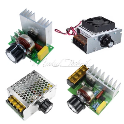 MARKENLOS 220V 4000W SCR Dimmer Motor Speed Controller Module Voltage Regulator +Case+Fan