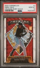 2022 Panini Chronicles Crusade #3 Oneil Cruz RC PSA 10 Ruby Wave /199 Rookie