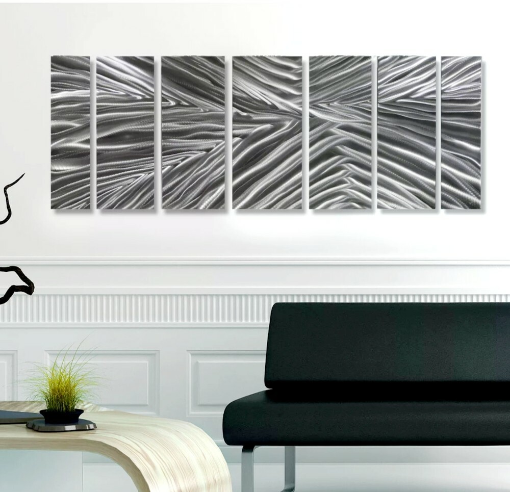 Large Metal Wall Art Ultra Modern Silver Wall Sculpture Original Art