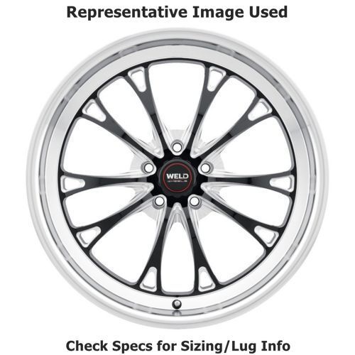 Weld Racing S1577C063N10 Belmont Drag 17"x5" Wheel - Gloss Black Milled - Picture 1 of 2