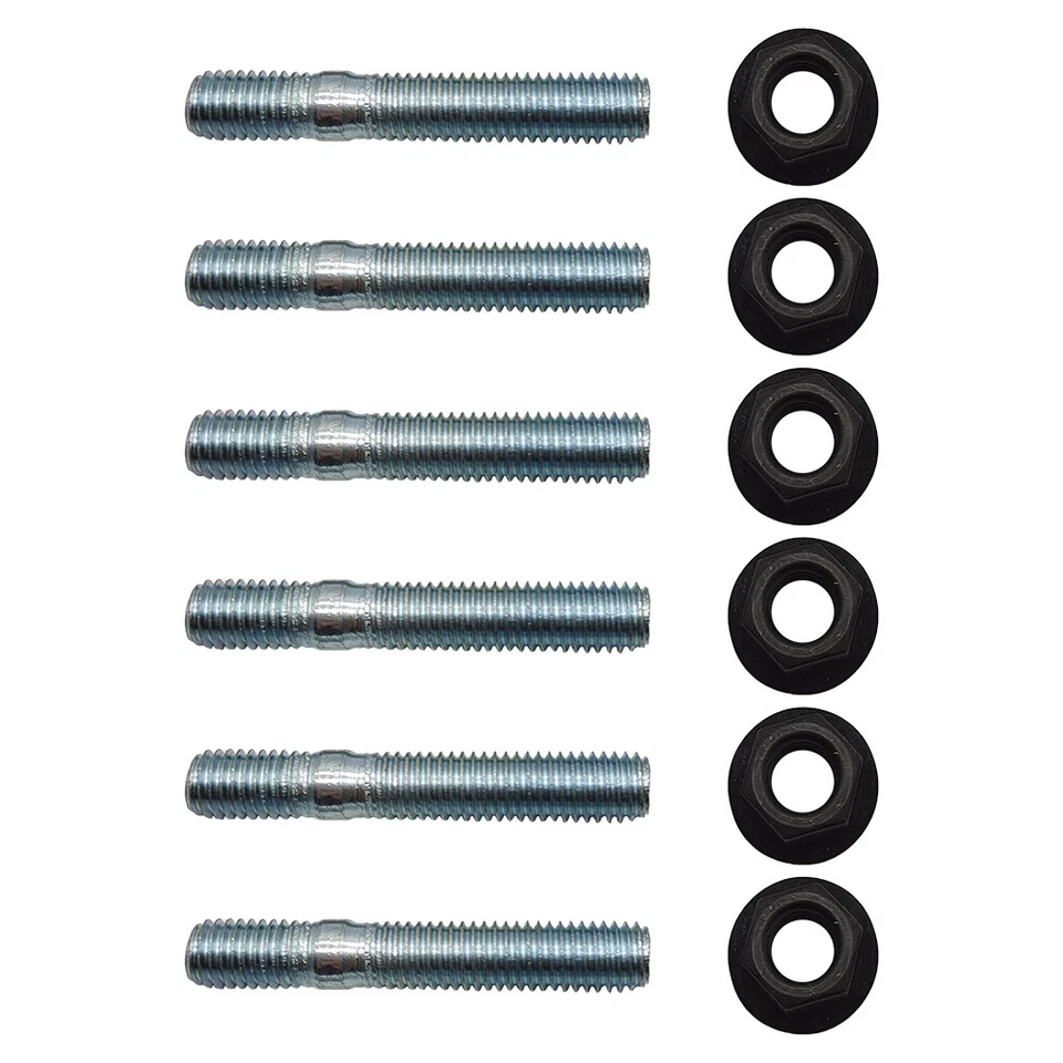 Front Exhaust Flange Stud and Nut Kit For Suburban SaVana GMC Sierra 12SETS - Image 4 of 4
