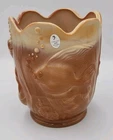Fenton Atlantis Koi Fish Brown Chocolate Slag Glass 6 1/2” T