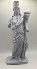 GREEK SCULPTURE TYCHE 9.8 INCH/250 MM, MUSEUM REPRODUCTION